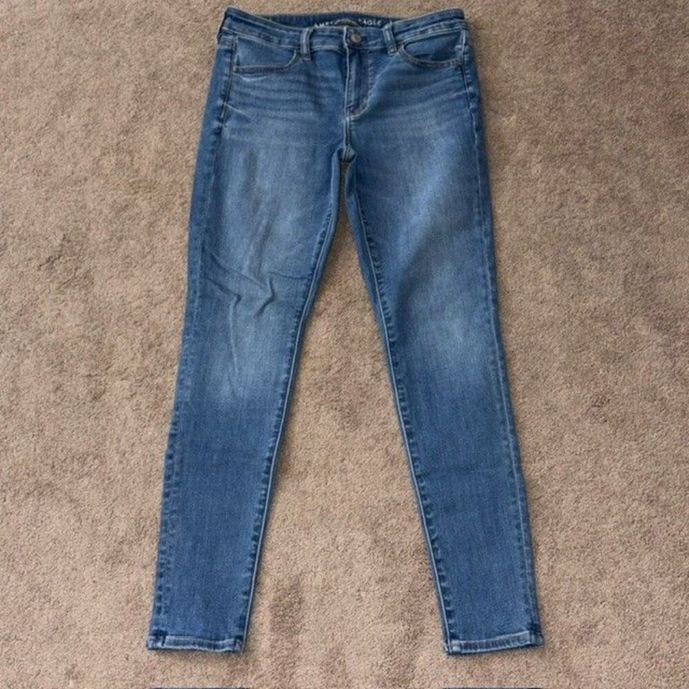 American Eagle Jegging Jeans Women 8 Regular Next Level Stretch Blue